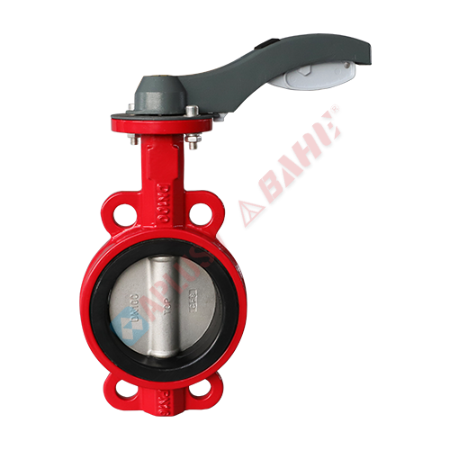 Straight shaft centerline rubber-sealed butterfly valve