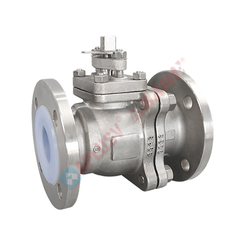 Corrosion-resistant fully fluorine-lined ball valve